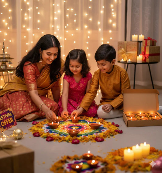 LED Light Water Sensor Diyas with Ambient Lights