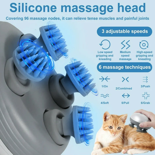 Electric Pet Massager for Dogs & Cats Relaxing Vibration Therapy