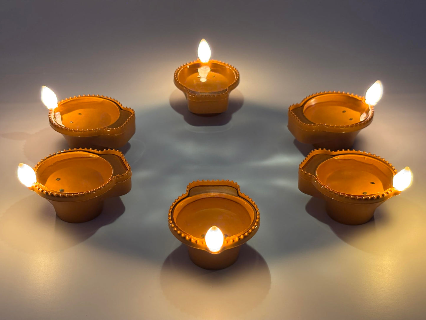 LED Light Water Sensor Diyas with Ambient Lights