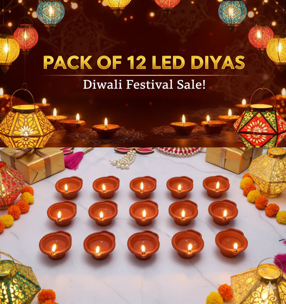 LED Light Water Sensor Diyas with Ambient Lights