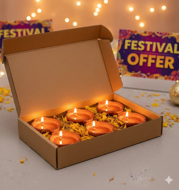 LED Light Water Sensor Diyas with Ambient Lights