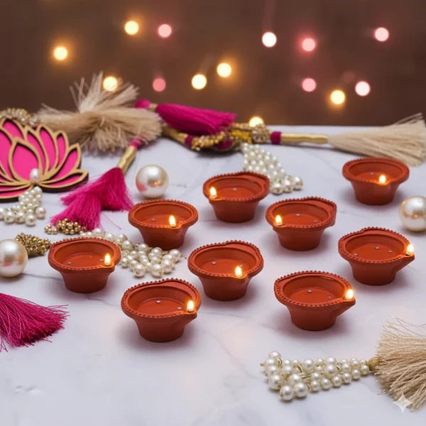 LED Light Water Sensor Diyas with Ambient Lights