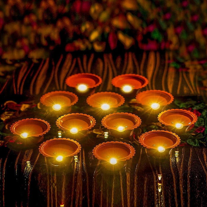 LED Light Water Sensor Diyas with Ambient Lights