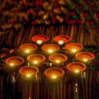 LED Light Water Sensor Diyas with Ambient Lights